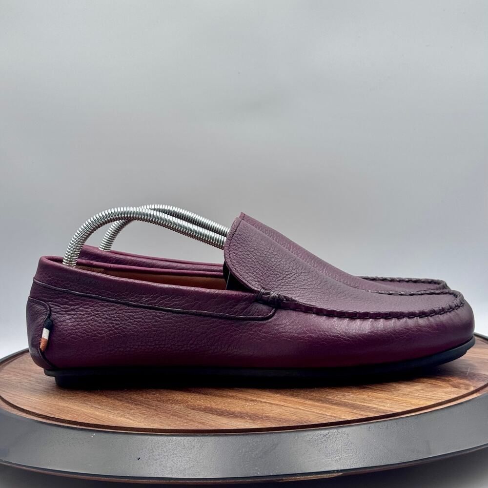 ALLEN EDMONDS Santiago Leather Men's Driving Shoes Burgundy Size 10.5D NEW!